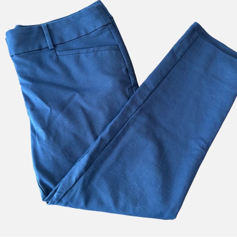 Loft The Riviera Marisa Cropped Ankle Navy Blue Pants Woman’s size 8